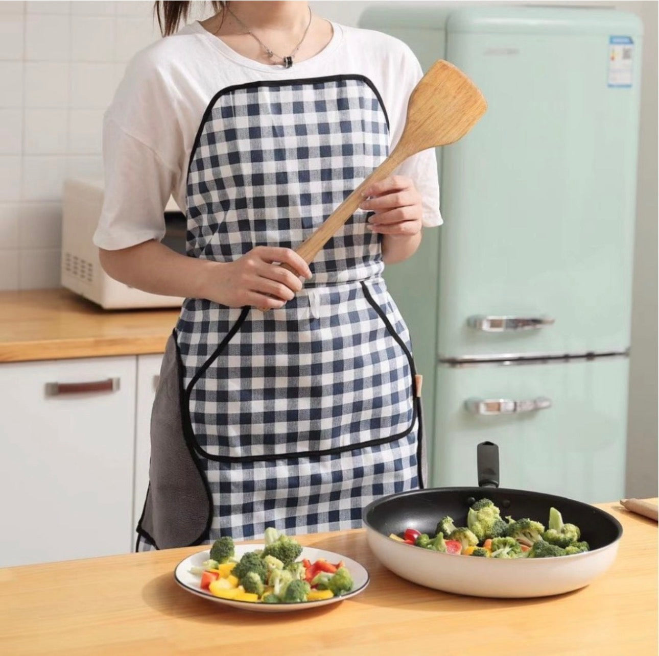 🇰🇷🔥최화정 끈 없는 와이어 방수 앞치마 / No-Tie Wire Apron (Water-Resistant)