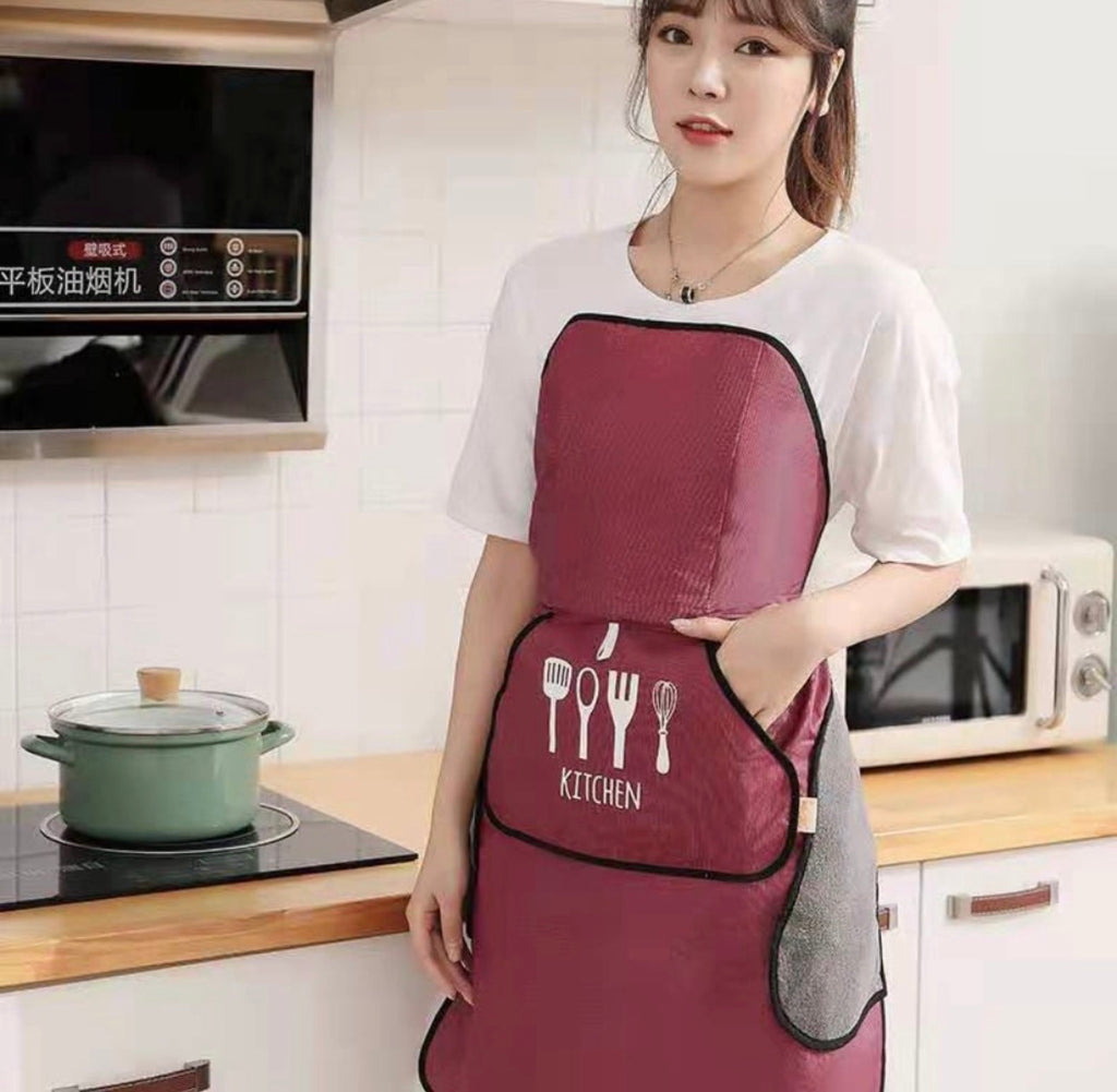 🇰🇷🔥최화정 끈 없는 와이어 방수 앞치마 / No-Tie Wire Apron (Water-Resistant)