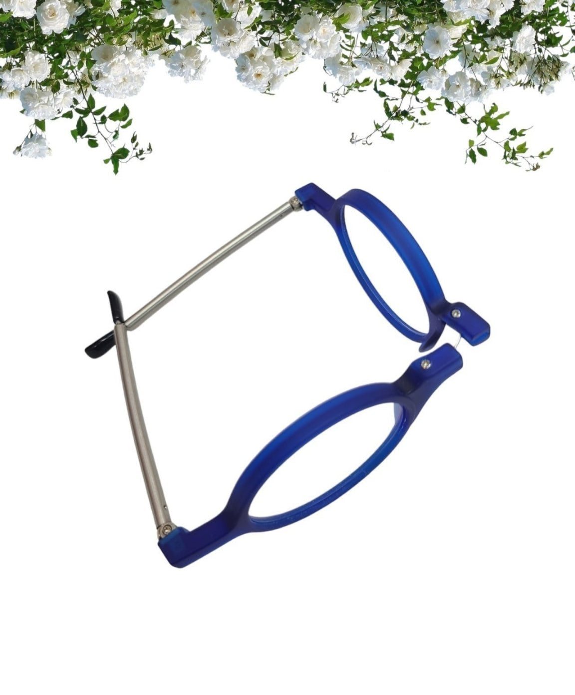 🥸[드디어 미국 상륙] [접이식 돋보기 +1.0]접이식 휴대용 원형 돋보기 안경 + 파우치 세트(Black Only) |  Foldable Reading Glasses +1.0 with Case