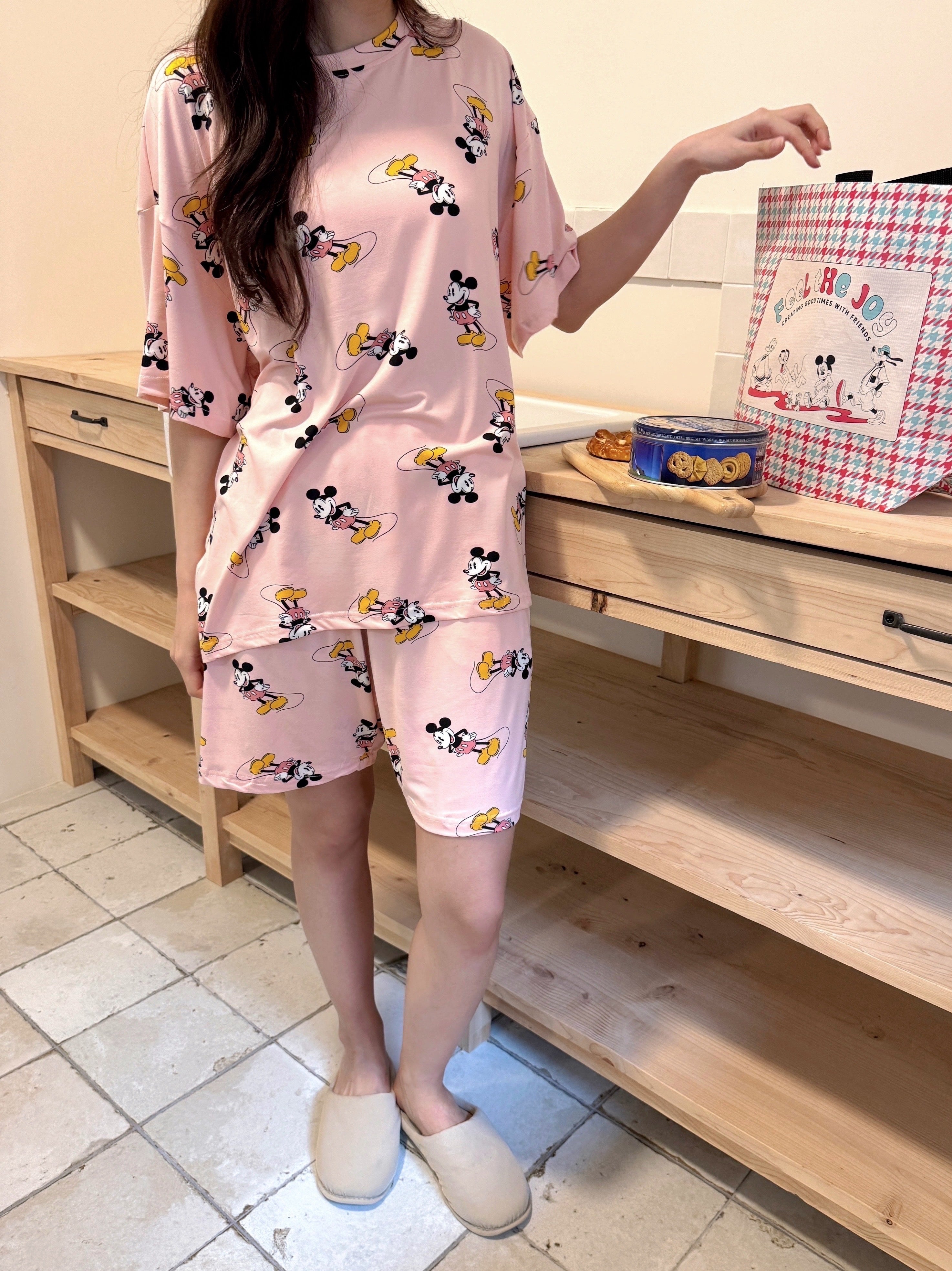 💤🌼 [디즈니 여름 잠옷]봄신상 디즈니 빅사이즈 반팔 파자마 세트 / Disney Oversized Short-Sleeve Pajama Set (26SS)