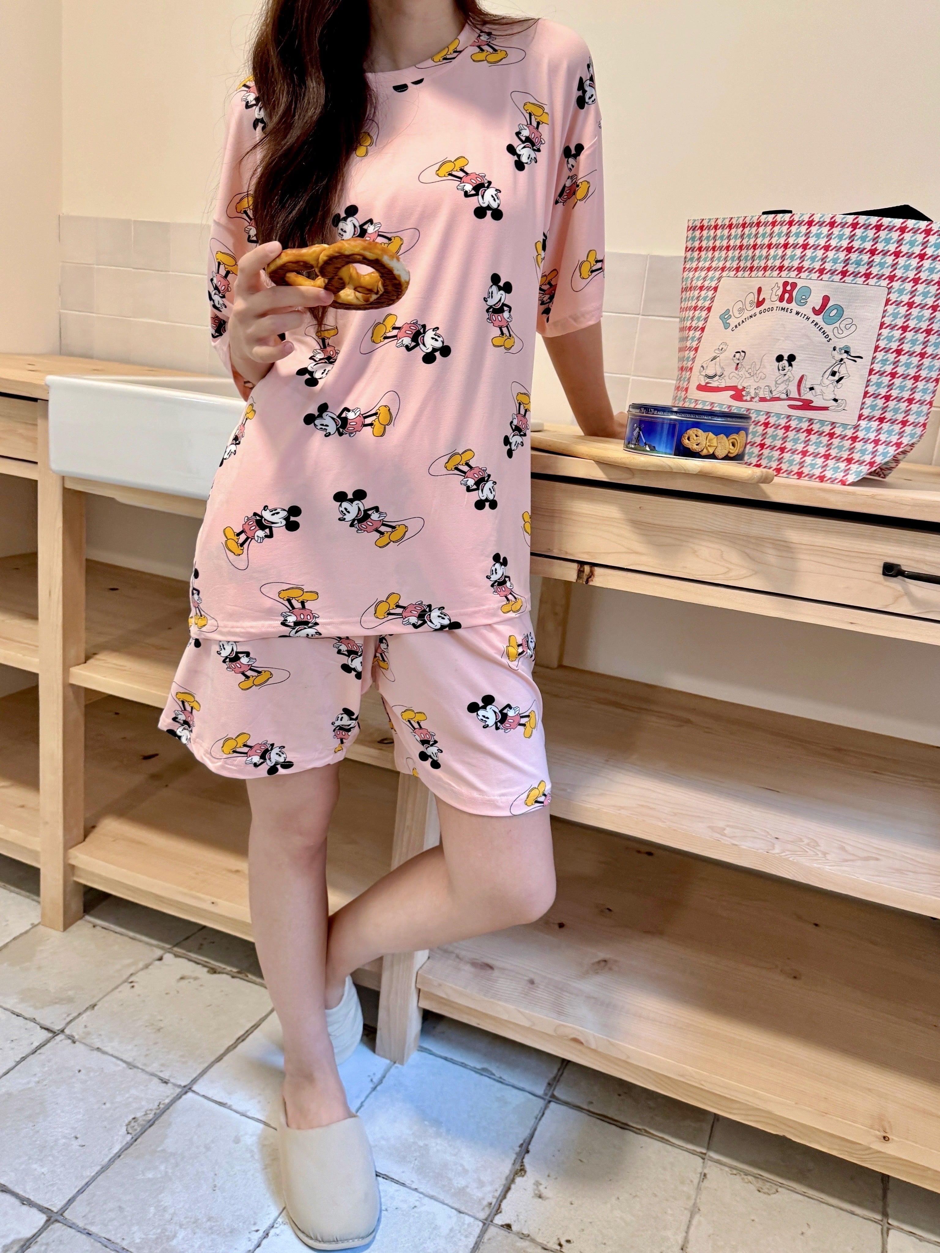 💤🌼 [디즈니 여름 잠옷]봄신상 디즈니 빅사이즈 반팔 파자마 세트 / Disney Oversized Short-Sleeve Pajama Set (26SS)