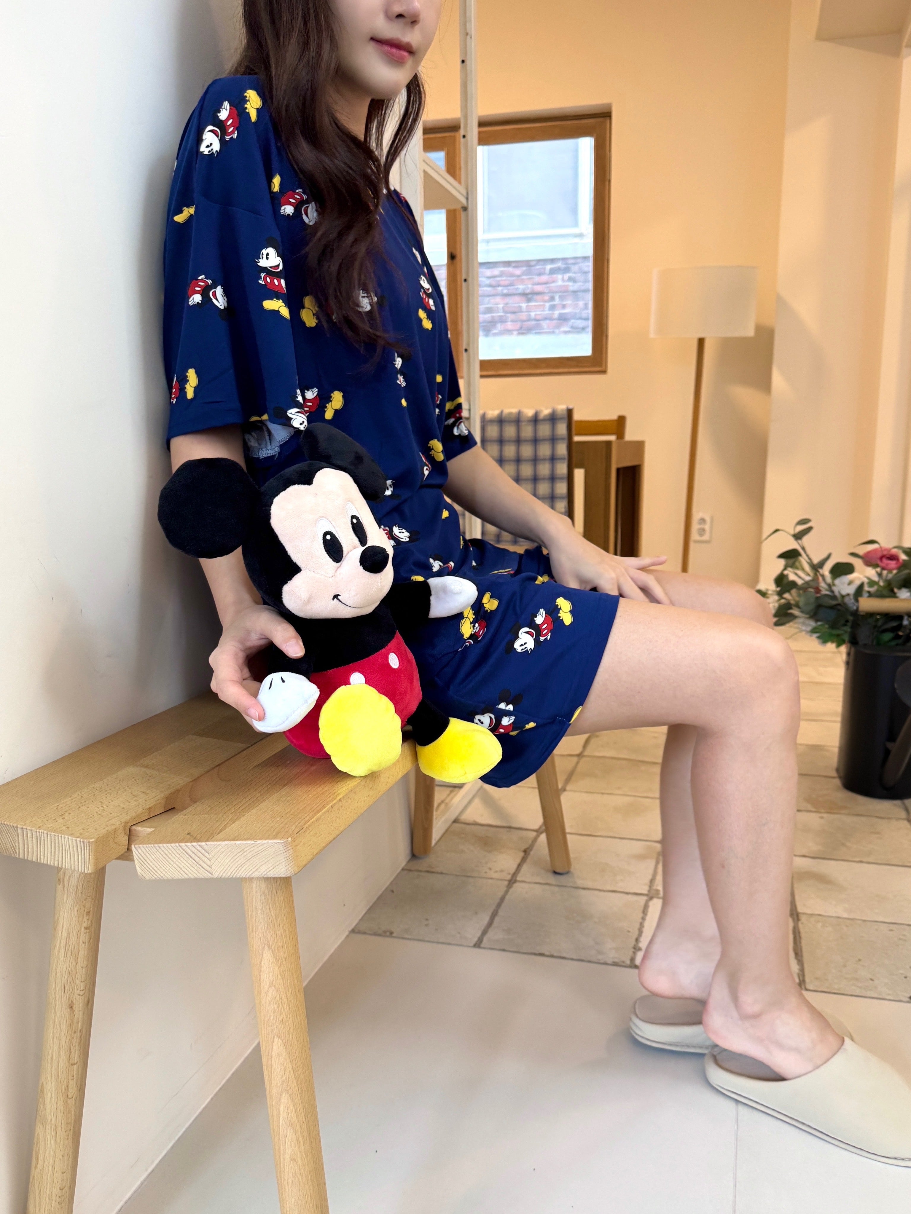 💤🌼 [디즈니 여름 잠옷]봄신상 디즈니 빅사이즈 반팔 파자마 세트 / Disney Oversized Short-Sleeve Pajama Set (26SS)