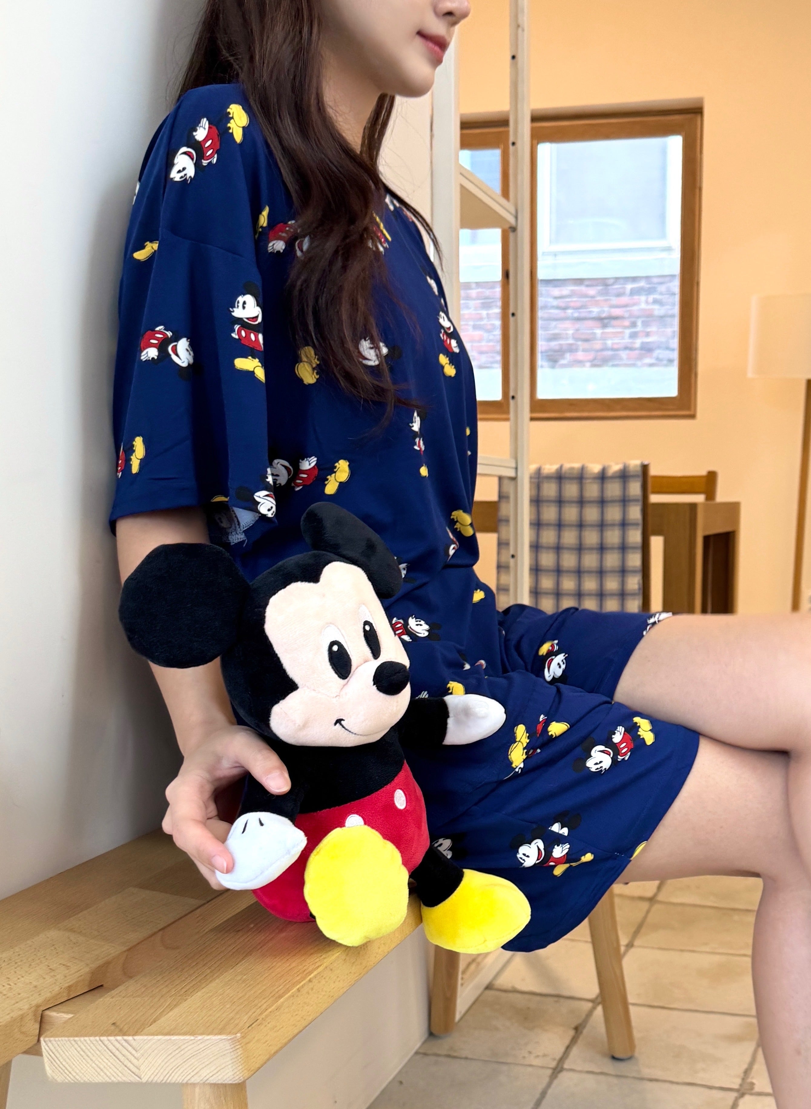 💤🌼 [디즈니 여름 잠옷]봄신상 디즈니 빅사이즈 반팔 파자마 세트 / Disney Oversized Short-Sleeve Pajama Set (26SS)