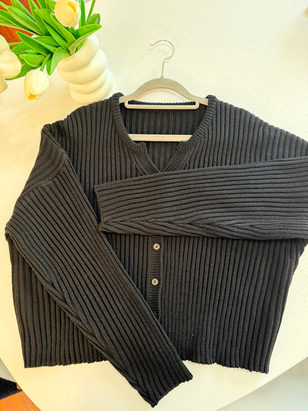 🌸 [26SS 봄신상] 굵은 골지 봄 가디건 26SS Ribbed Spring Cardigan