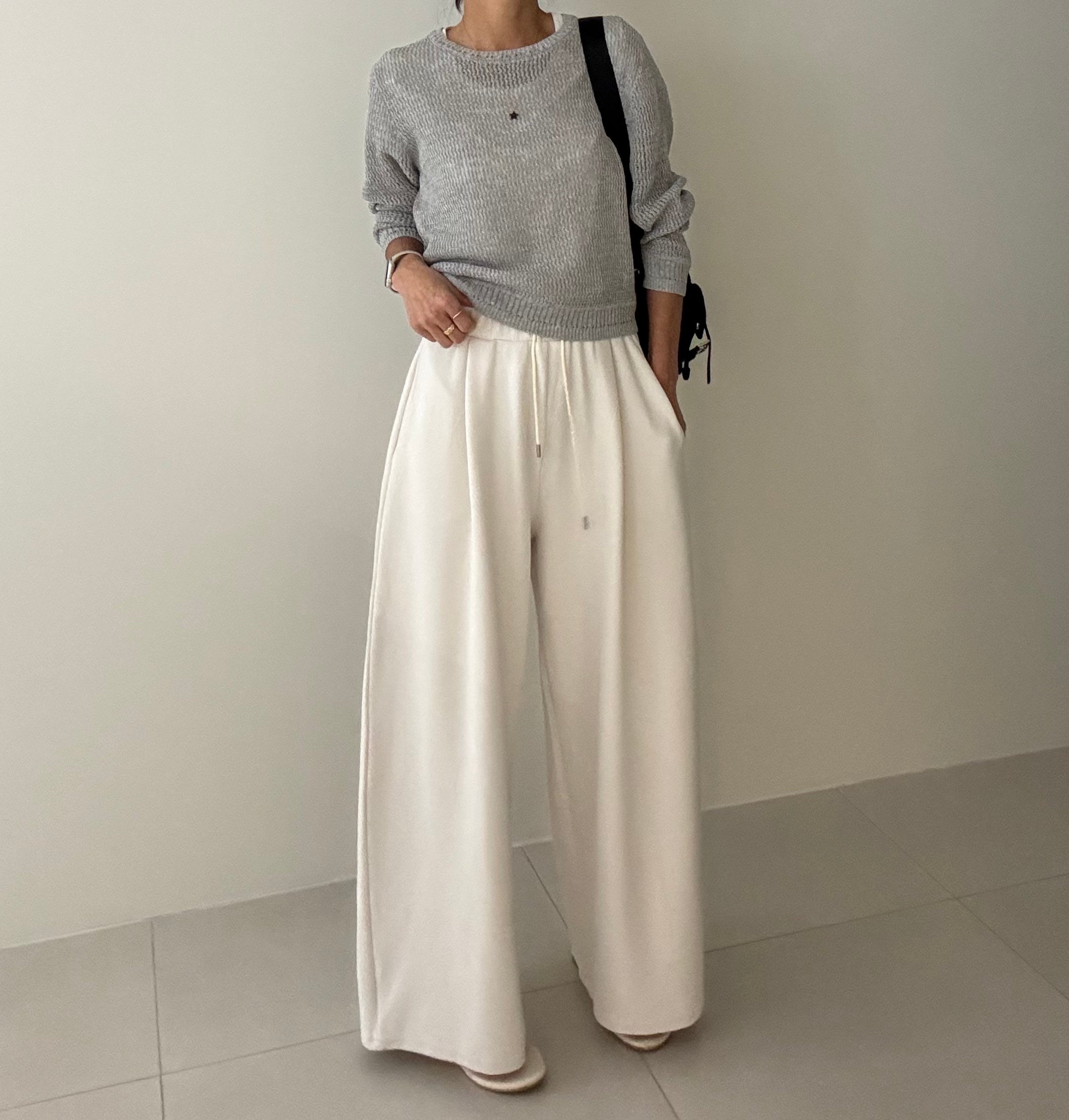 🖤 뮤즈 와이드 핀턱 맥시롱 팬츠 [77충분!][럭셔리 그자/고퀄! 사장 추천!]  / Muse Curved Wide Pants