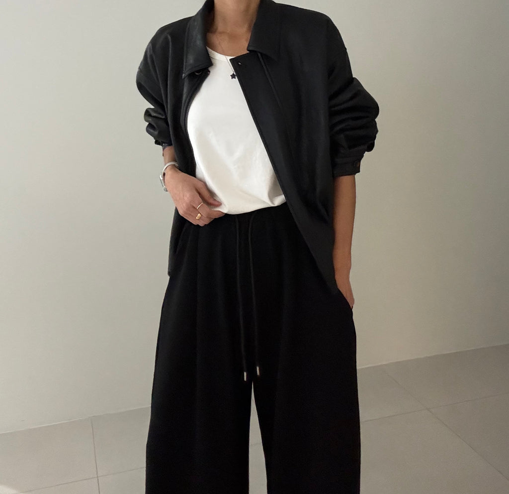 🖤 뮤즈 와이드 핀턱 맥시롱 팬츠 [77충분!][럭셔리 그자/고퀄! 사장 추천!]  / Muse Curved Wide Pants