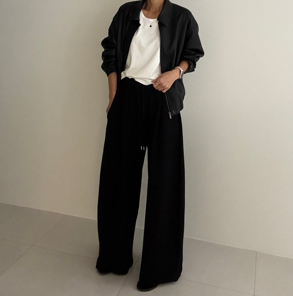 🖤 뮤즈 와이드 핀턱 맥시롱 팬츠 [77충분!][럭셔리 그자/고퀄! 사장 추천!]  / Muse Curved Wide Pants