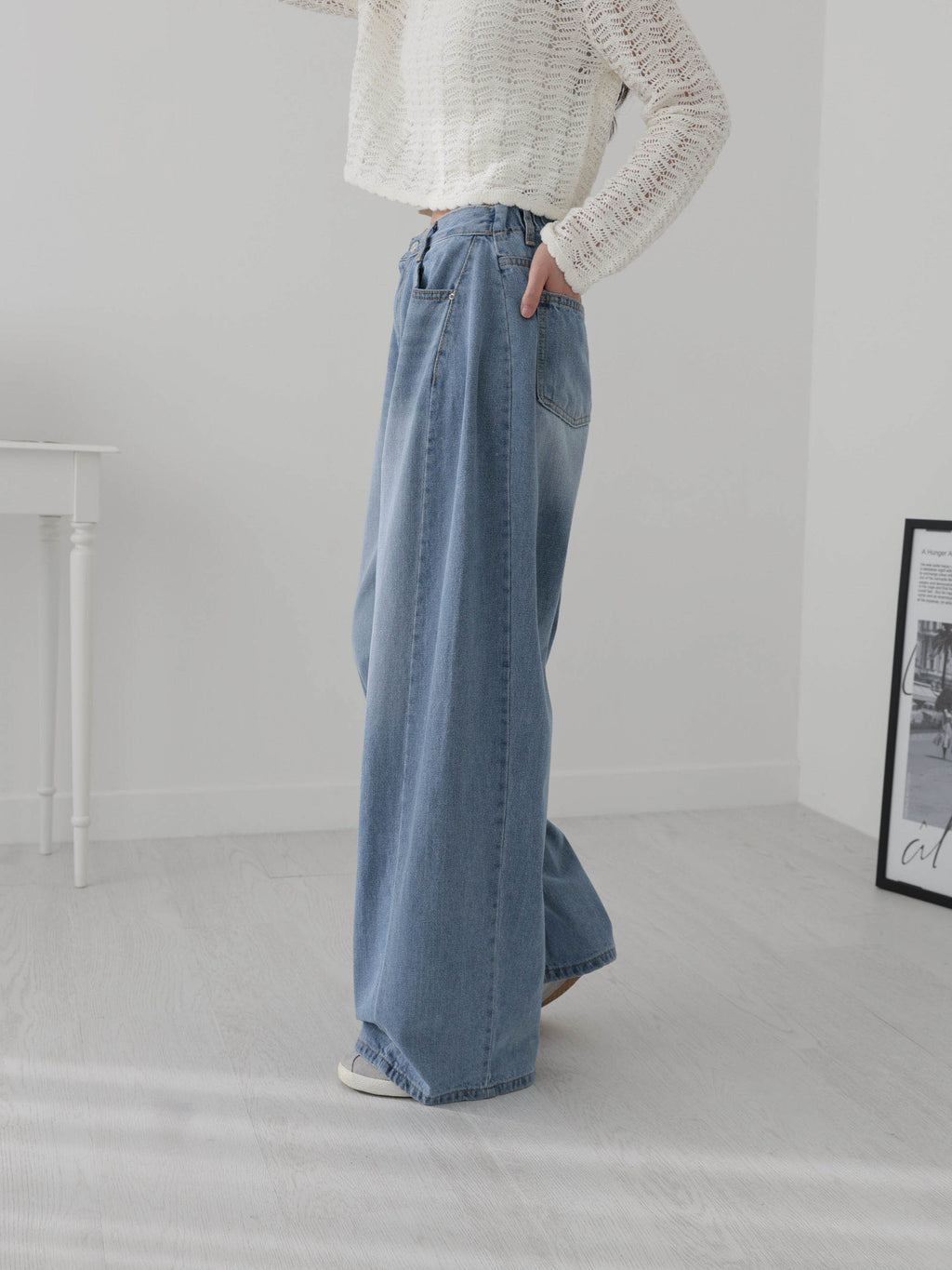 👖[26ss 봄신상] 👖팝진 봄신상 벌룬핏 와이드 청바지 허리 뒷밴딩 77 가능 / Balloon Fit Wide Denim Jeans