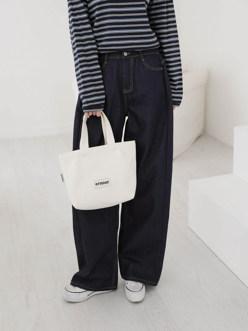 🌼팝진 봄신상🌼 와이드 벌룬핏 밴딩 팬츠 봄화이트크림 진청 트렌디핏 3사이즈 Popjin Spring Balloon Wide Banding Pants