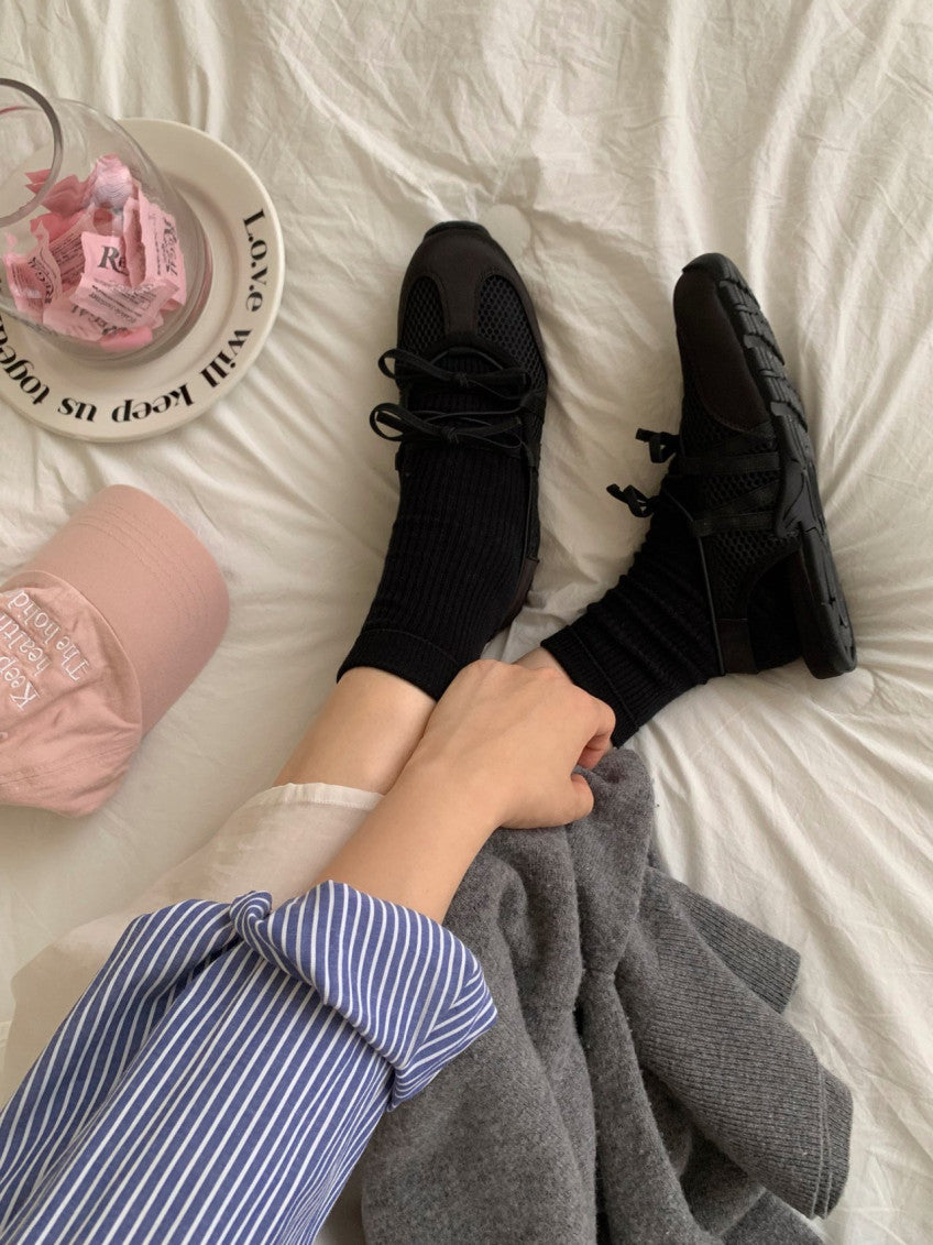🩶🎀 스케치 무드 메쉬 리본 여름 샌들 – 폭신한 쿠션감·통기성 메쉬·하루 종일 편안한 데일리 슈즈 │ Sketch Mood Mesh Ribbon Summer Sandals 🎀🩶