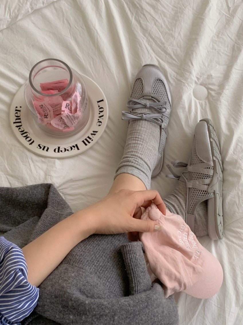 🩶🎀 스케치 무드 메쉬 리본 여름 샌들 – 폭신한 쿠션감·통기성 메쉬·하루 종일 편안한 데일리 슈즈 │ Sketch Mood Mesh Ribbon Summer Sandals 🎀🩶