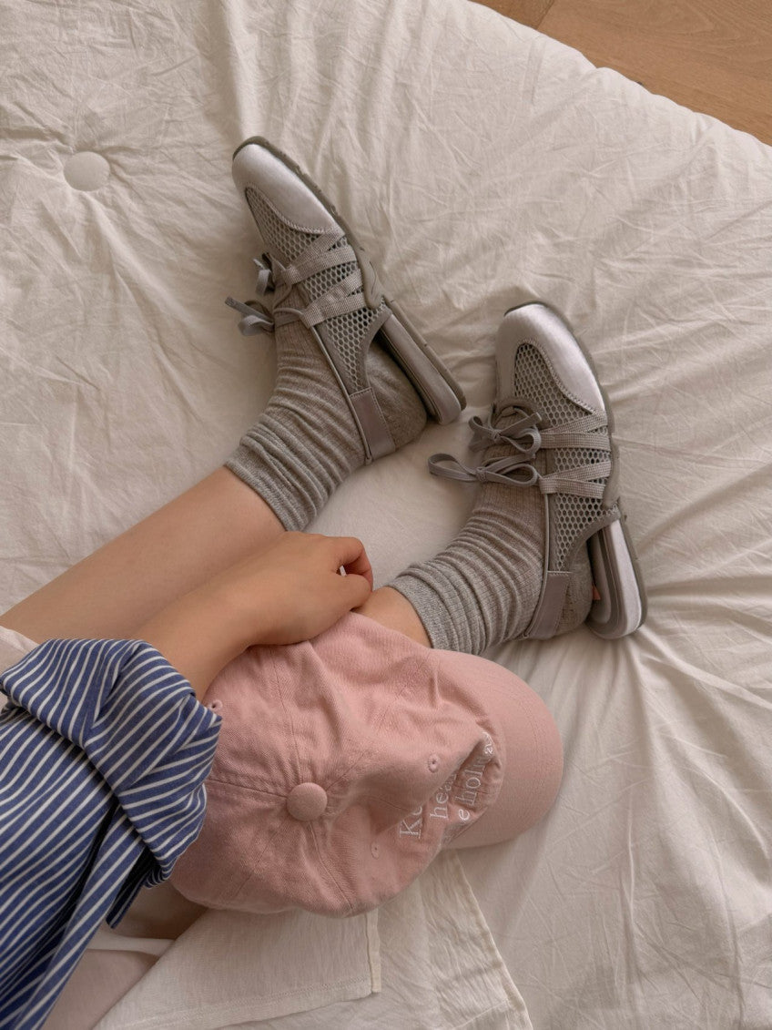 🩶🎀 스케치 무드 메쉬 리본 여름 샌들 – 폭신한 쿠션감·통기성 메쉬·하루 종일 편안한 데일리 슈즈 │ Sketch Mood Mesh Ribbon Summer Sandals 🎀🩶