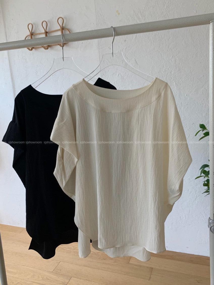[럭키룸] [77-88까지] 🌿✨여름 교복 블라우스🤍 시원하고 우아하게 체형커버까지! 알앤요루 언더주름 블라우스 │ Lucky Room Airy Under Pleat Blouse