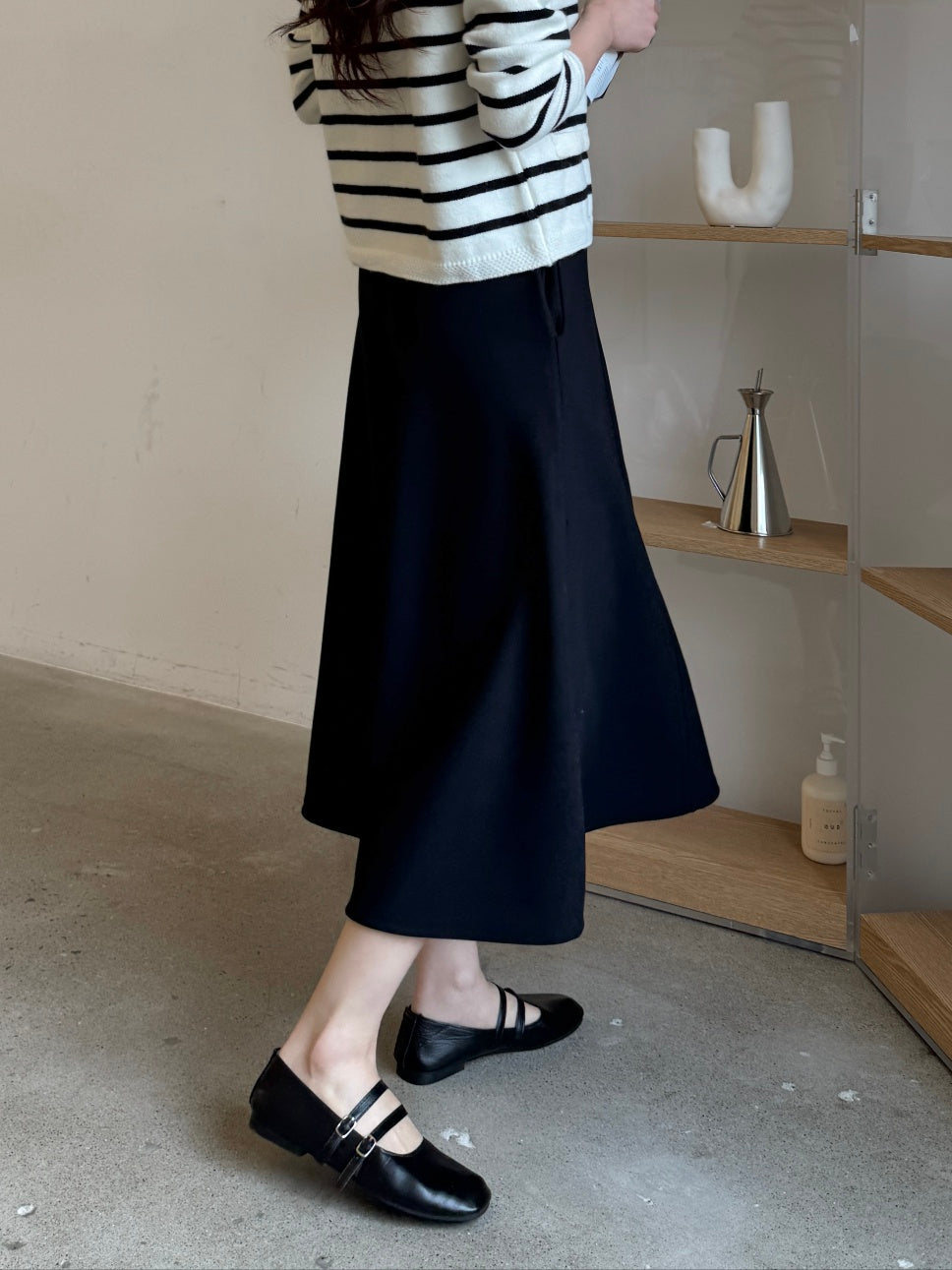 ✨👗 미시 데일리 라보 와이드 밴딩 치마바지 팬츠 편안한 A라인 체형커버 롱 큐롯 팬츠 / Labo Wide Banding Skirt-Style Culotte Pants Elegant A-Line Comfortable Daily Pants ✨
