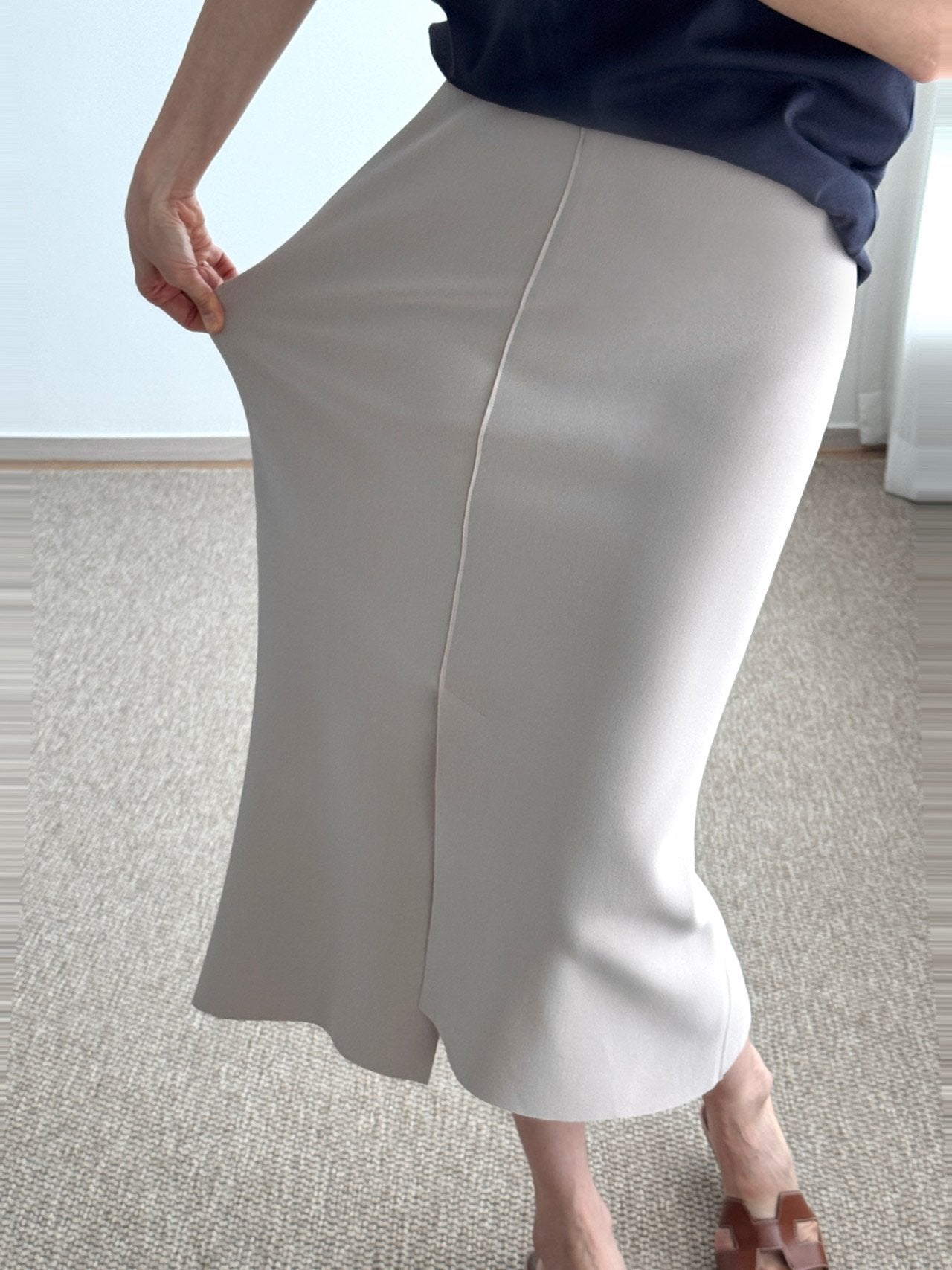 ✨🤎 헤이즈 메이드 스판 롱 스커트 44–77 프리사이즈 쭉쭉 늘어나는 요술치마 국내생산 베이지 블랙 🤎✨ ✨🤎 Haze Made Stretch Long Skirt Free Size 44–77 Elastic Comfortable Fit Made in Korea Beige Black 🤎✨