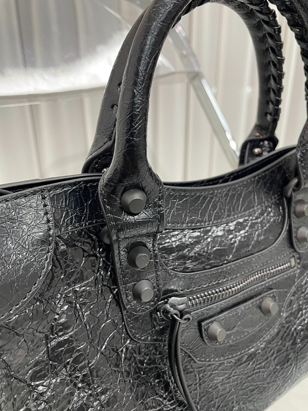 🖤✨ Y2K 르시티 모터백 소가죽 100% 토트백 & 크로스백 미니 · 스몰 · 미디움 ✨🖤 🖤✨ Y2K Le City Motor Bag 100% Cowhide Tote Bag & Crossbody Bag Mini · Small · Medium ✨🖤