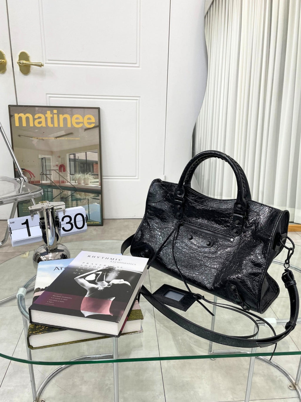 🖤✨ Y2K 르시티 모터백 소가죽 100% 토트백 & 크로스백 미니 · 스몰 · 미디움 ✨🖤 🖤✨ Y2K Le City Motor Bag 100% Cowhide Tote Bag & Crossbody Bag Mini · Small · Medium ✨🖤