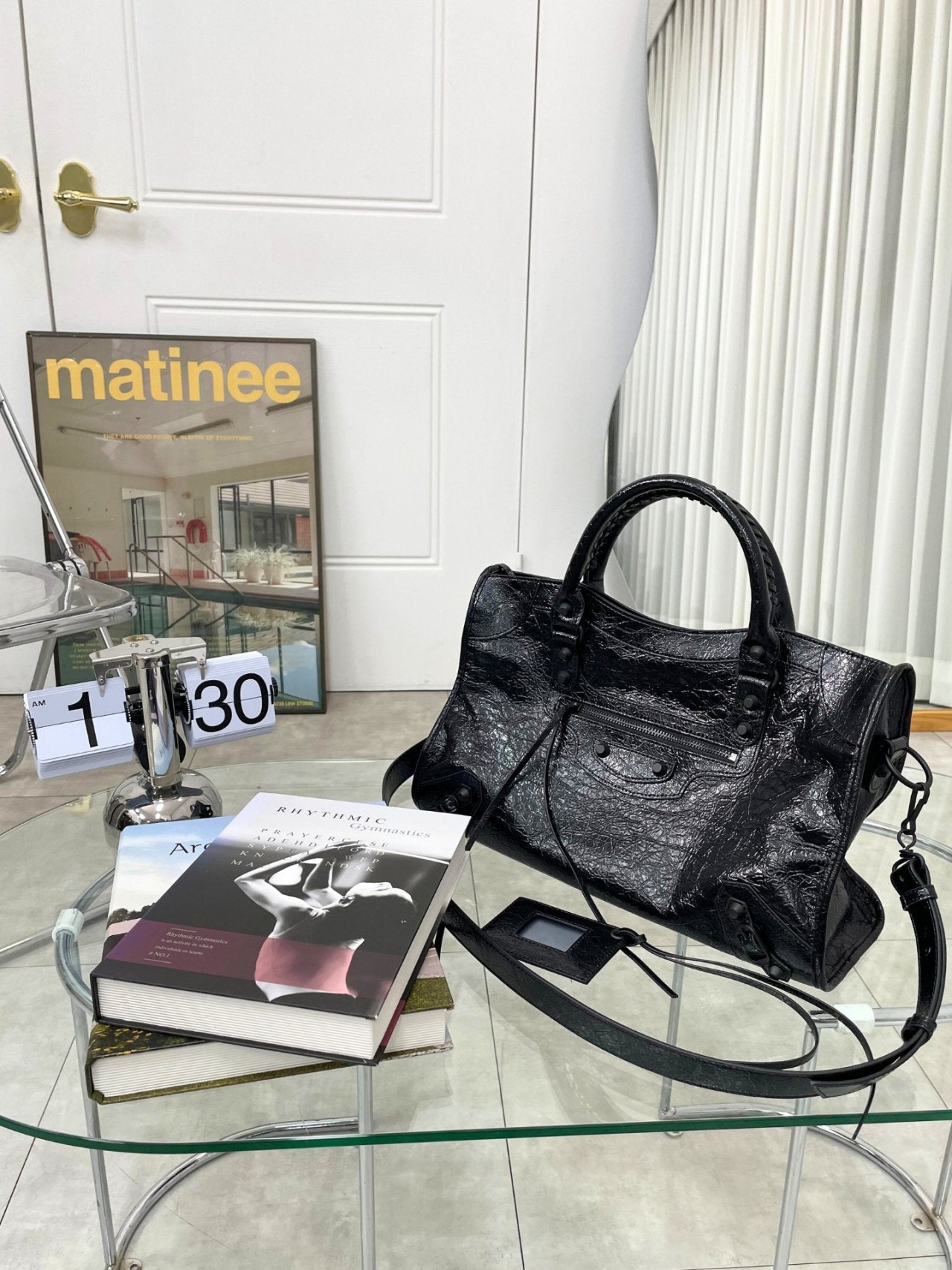 🖤✨ Y2K 르시티 모터백 소가죽 100% 토트백 & 크로스백 미니 · 스몰 · 미디움 ✨🖤 🖤✨ Y2K Le City Motor Bag 100% Cowhide Tote Bag & Crossbody Bag Mini · Small · Medium ✨🖤