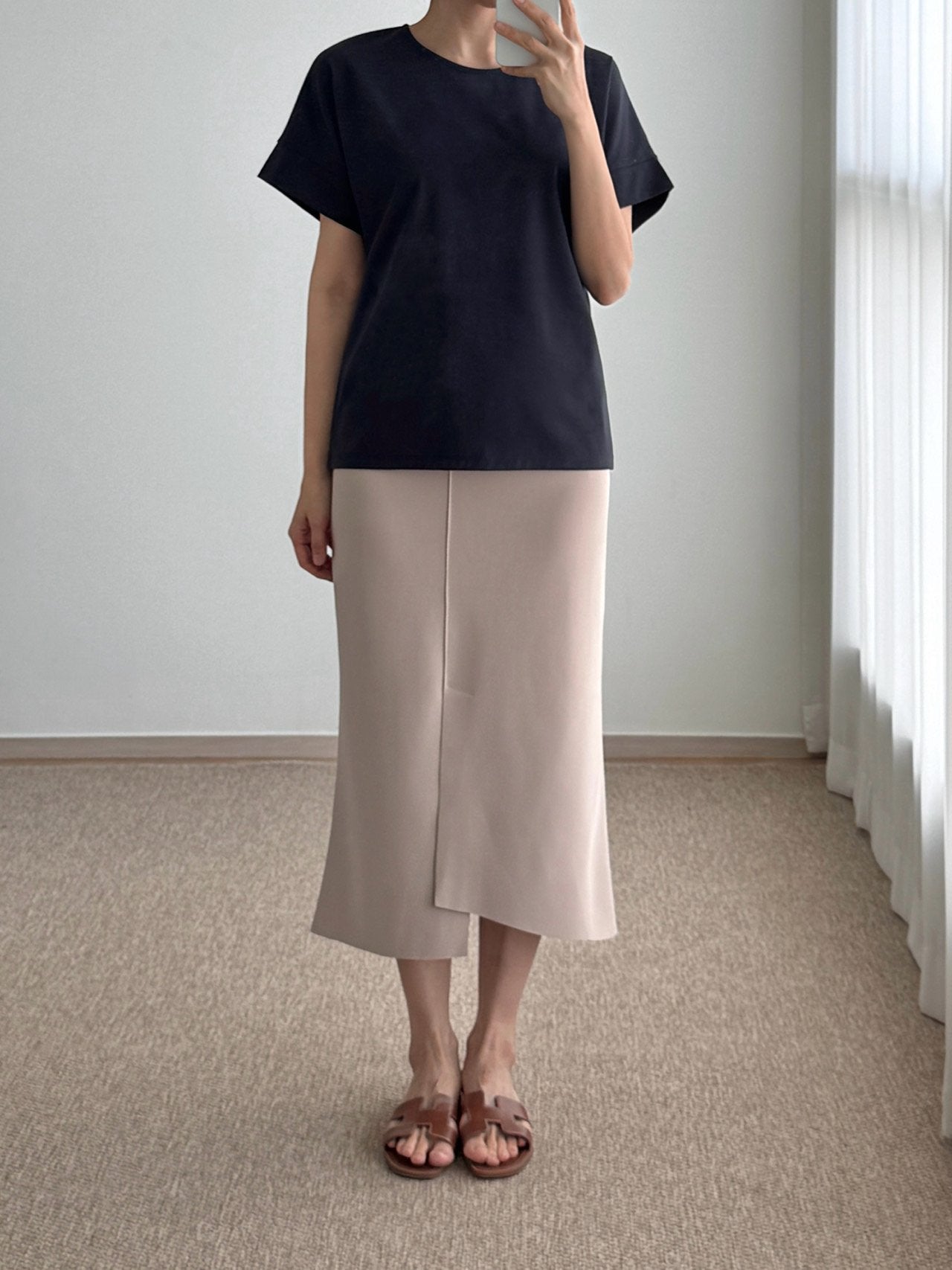 ✨🤎 헤이즈 메이드 스판 롱 스커트 44–77 프리사이즈 쭉쭉 늘어나는 요술치마 국내생산 베이지 블랙 🤎✨ ✨🤎 Haze Made Stretch Long Skirt Free Size 44–77 Elastic Comfortable Fit Made in Korea Beige Black 🤎✨