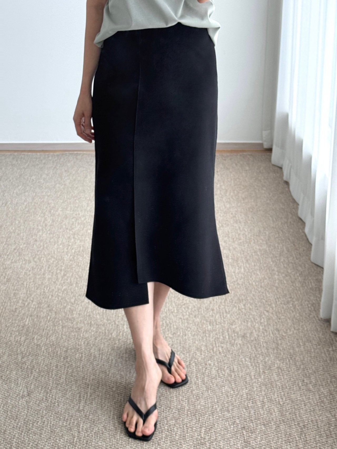 ✨🤎 헤이즈 메이드 스판 롱 스커트 44–77 프리사이즈 쭉쭉 늘어나는 요술치마 국내생산 베이지 블랙 🤎✨ ✨🤎 Haze Made Stretch Long Skirt Free Size 44–77 Elastic Comfortable Fit Made in Korea Beige Black 🤎✨