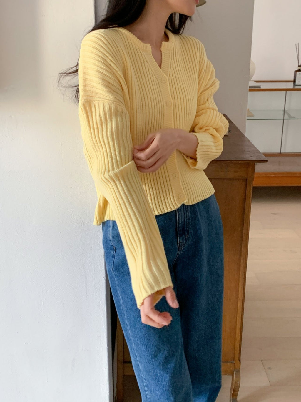 🌸 [26SS 봄신상] 굵은 골지 봄 가디건 26SS Ribbed Spring Cardigan