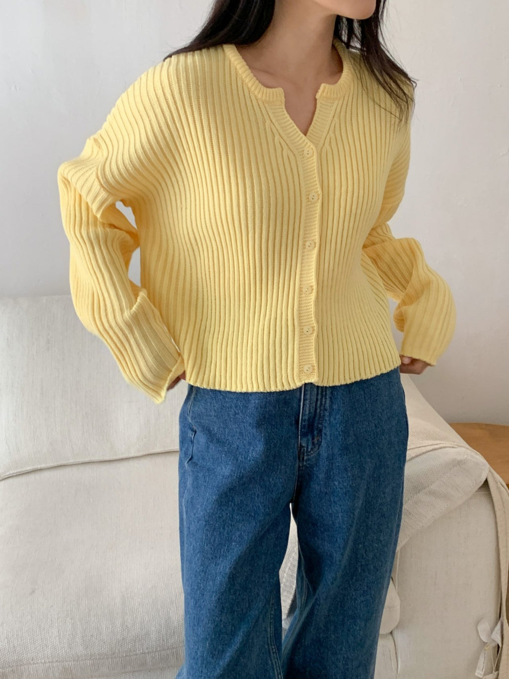 🌸 [26SS 봄신상] 굵은 골지 봄 가디건 26SS Ribbed Spring Cardigan