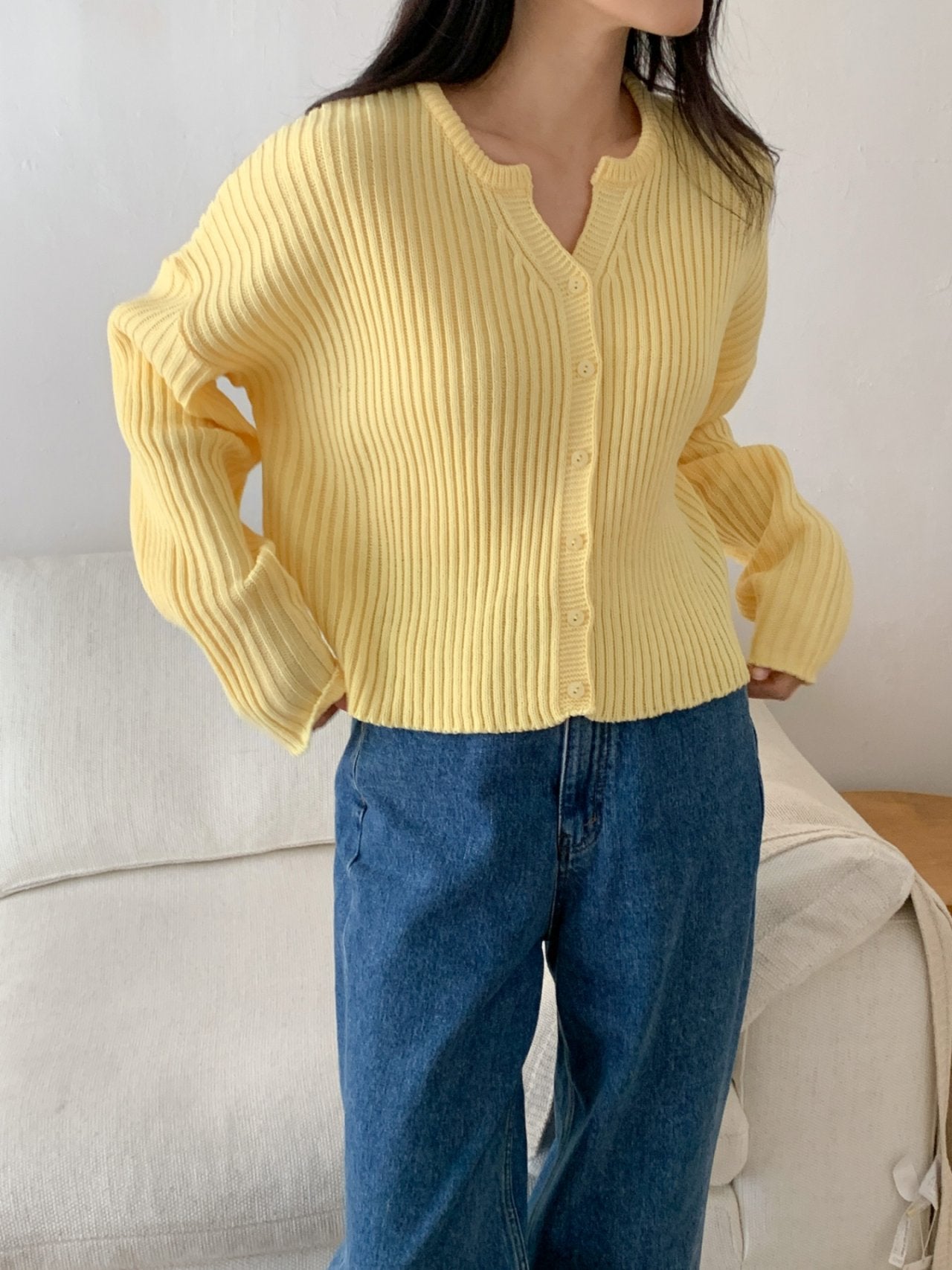 🌸 [26SS 봄신상] 굵은 골지 봄 가디건 26SS Ribbed Spring Cardigan